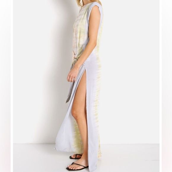 Jen's Pirate Booty Tie-Dye Maxi Dress - White and Green - Picture 4 of 14